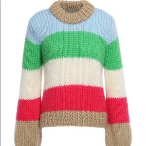 GANNI JULLIARD COLORBLOCK MOHAIR SWEATER